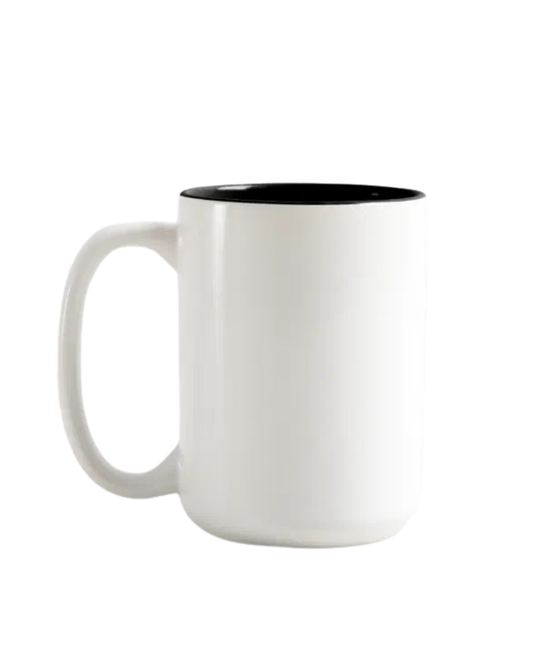15oz Sublimation Mug Black Inner XL Mug Sublimation Blank