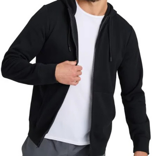 Zip-Up Hoodies - Black