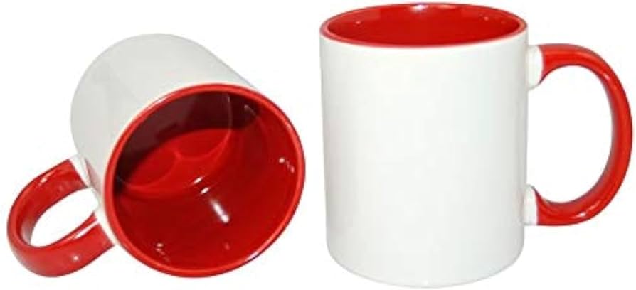 11oz Sublimation Mugs with Colour Handle & Inner