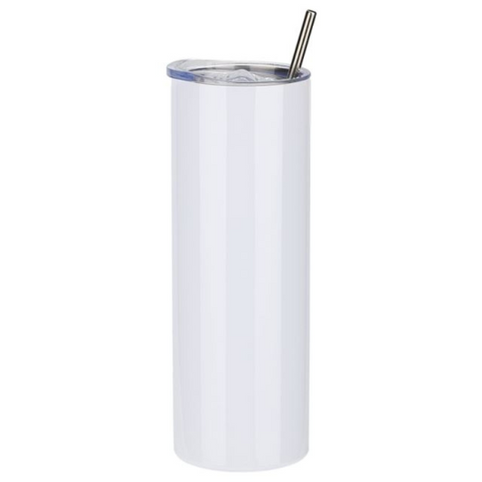 20oz Skinny Straight Sublimation Tumbler White