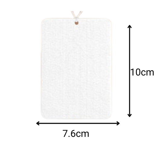 Sublimation rectangle air fresheners