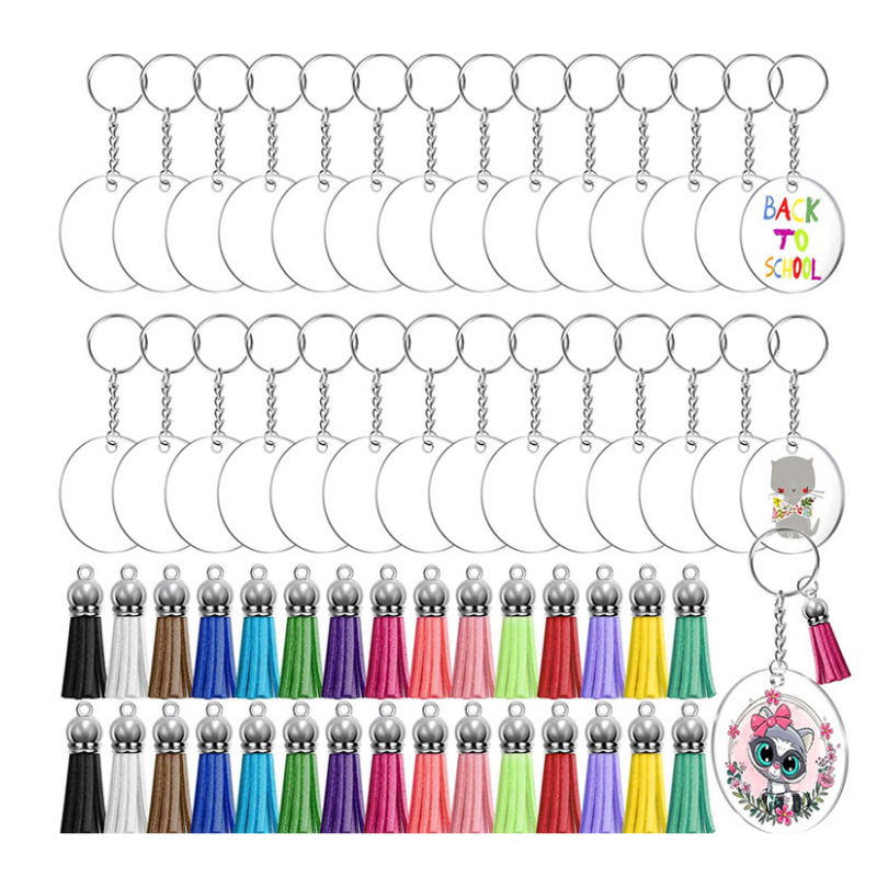 Sublimation Keychains with Tassel (5pack)