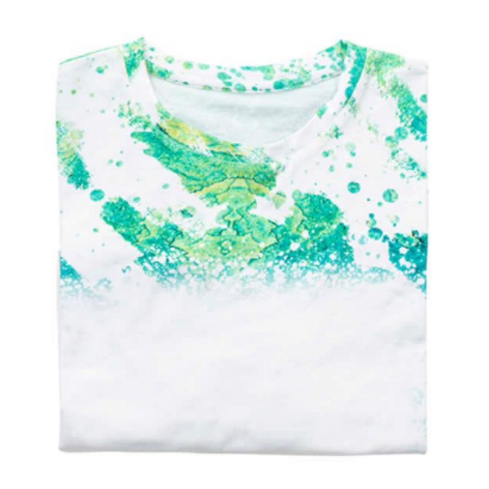 Green Bleached Sublimation Tshirt