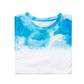 Blue Bleached Sublimation Tshirt