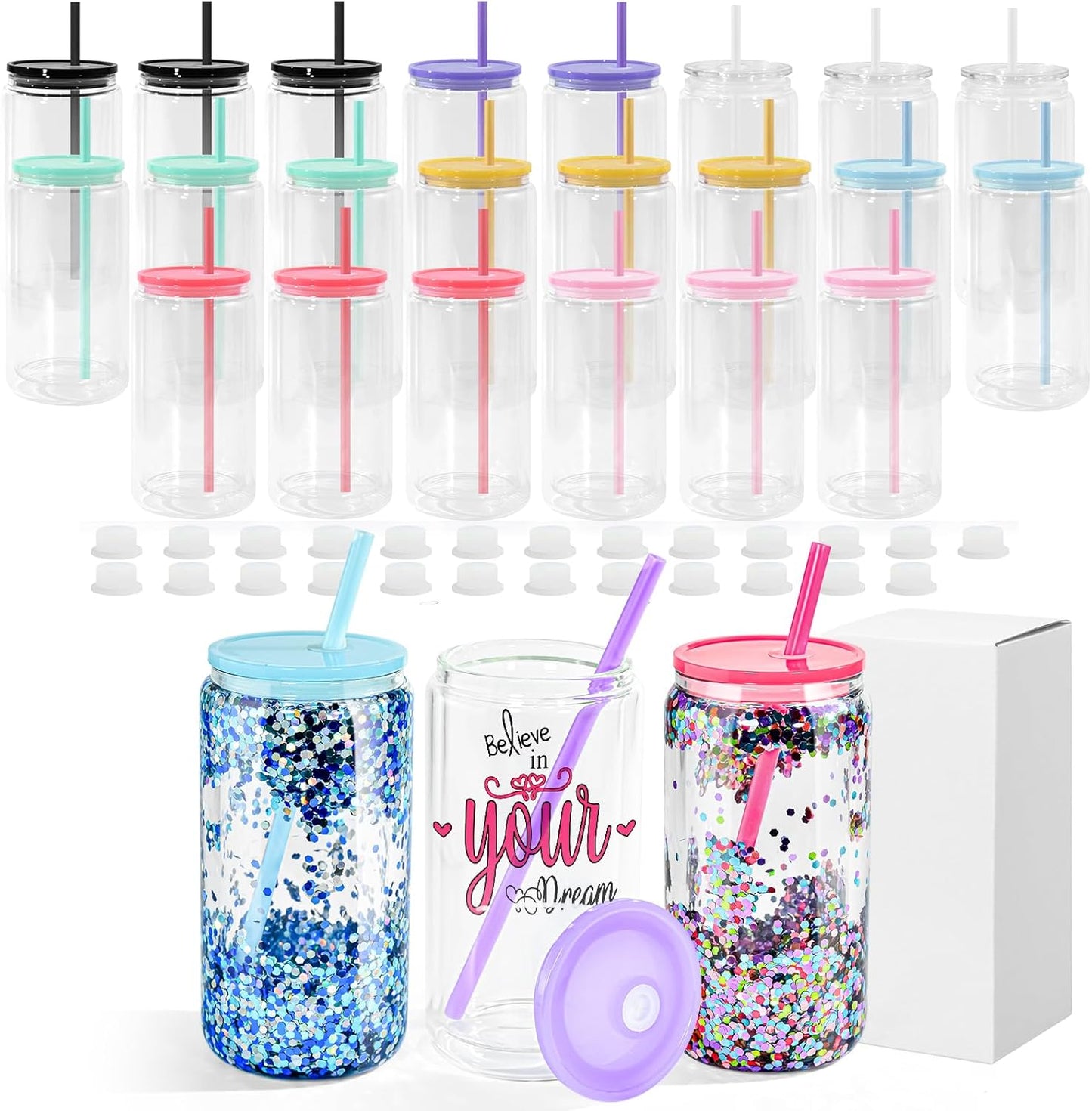Acrylic Snowglobe Tumbler 16oz