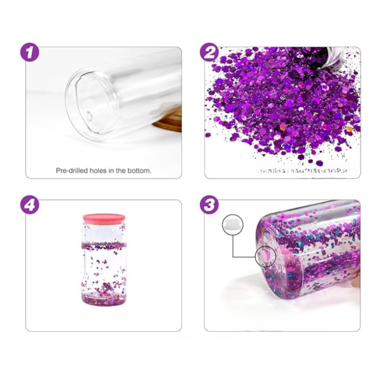 Acrylic Snowglobe Tumbler 16oz