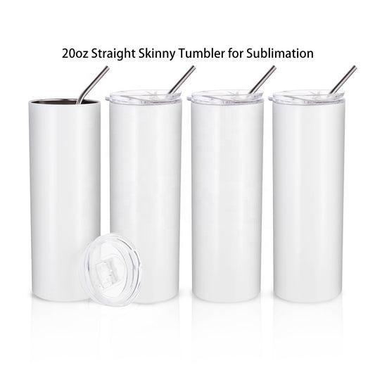 20oz Skinny Tumbler White - FROM $11.50 each
